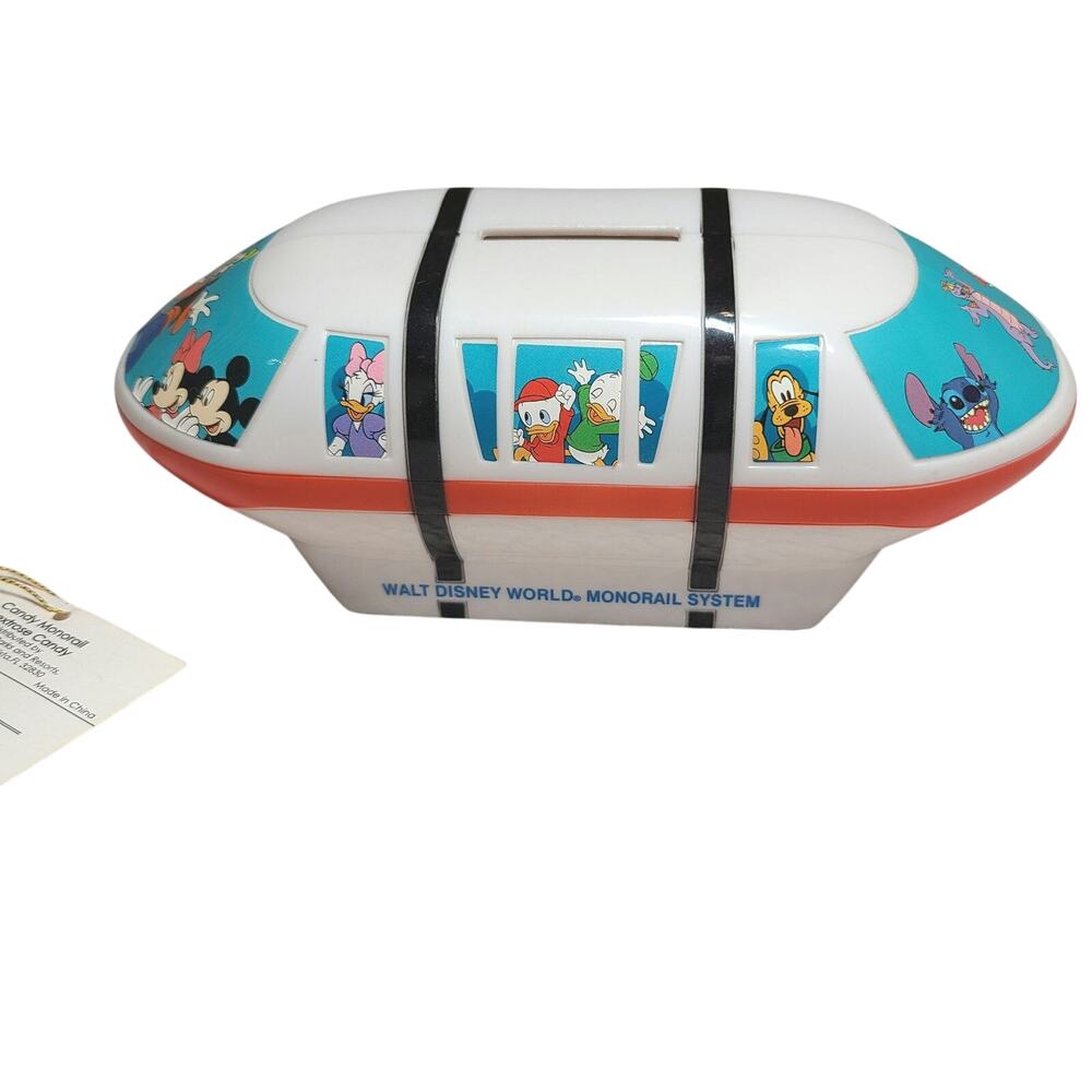 NWT Disneyland Resort Monorail System Plastic Coin Bank Piggy Bank Kids Souvenir